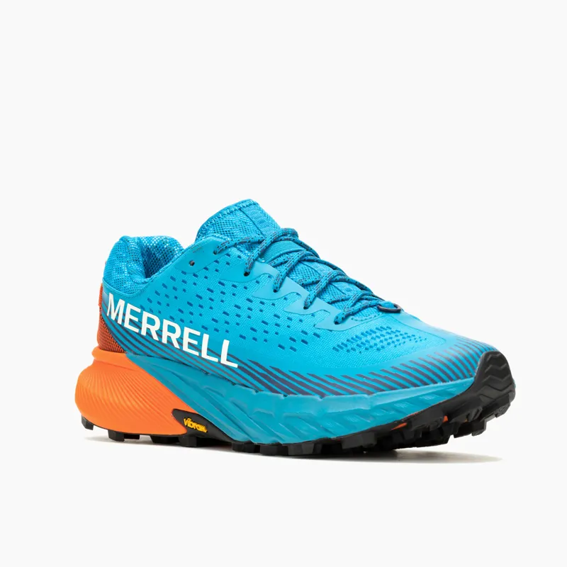Merrell Agility Peak 5 Men's Trail Running Shoe in Tahoe/Tangerine-5